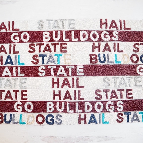 Collegiate Hail State Game Day Mississippi State Beaded Purse Strap - Picture 2 of 2